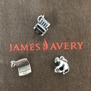 Three Retired James Avery Charms with loops